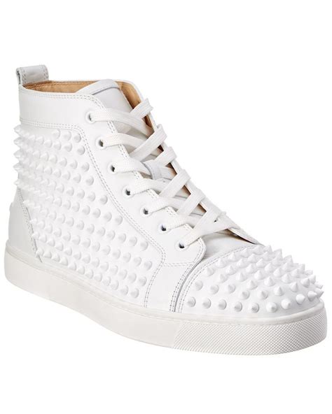 louis vuitton high tops white|christian louboutin spiked sneakers.